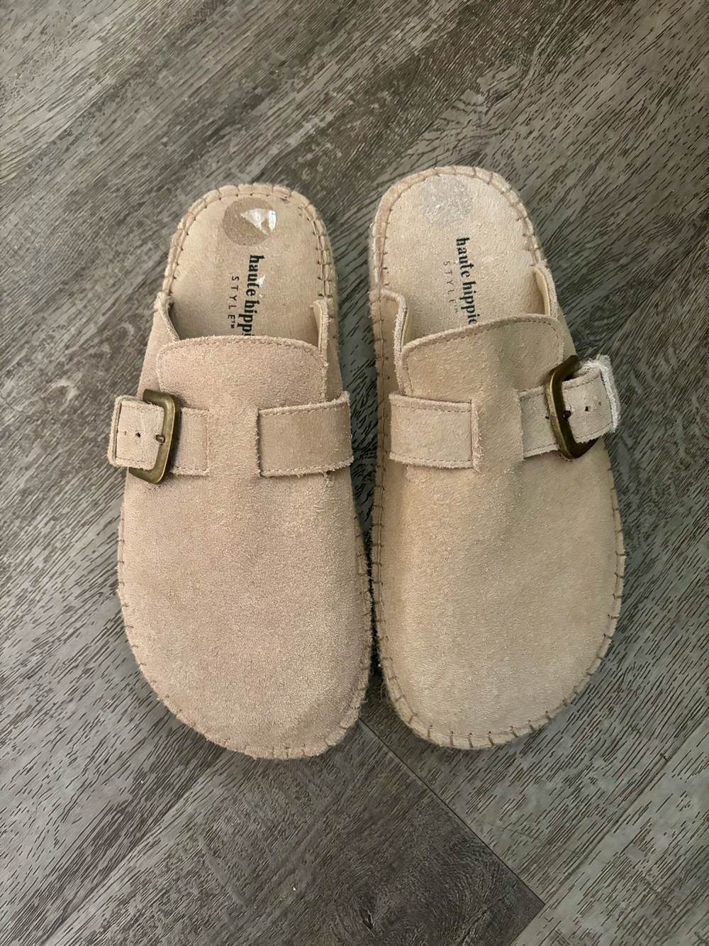 Haute Hippie Genuine Suede Boho clogs Mules Slip on Shoes size 8 - Picture 3 of 11